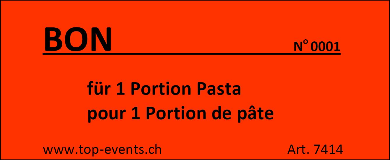 Bonblock für 1 Portion Pasta 