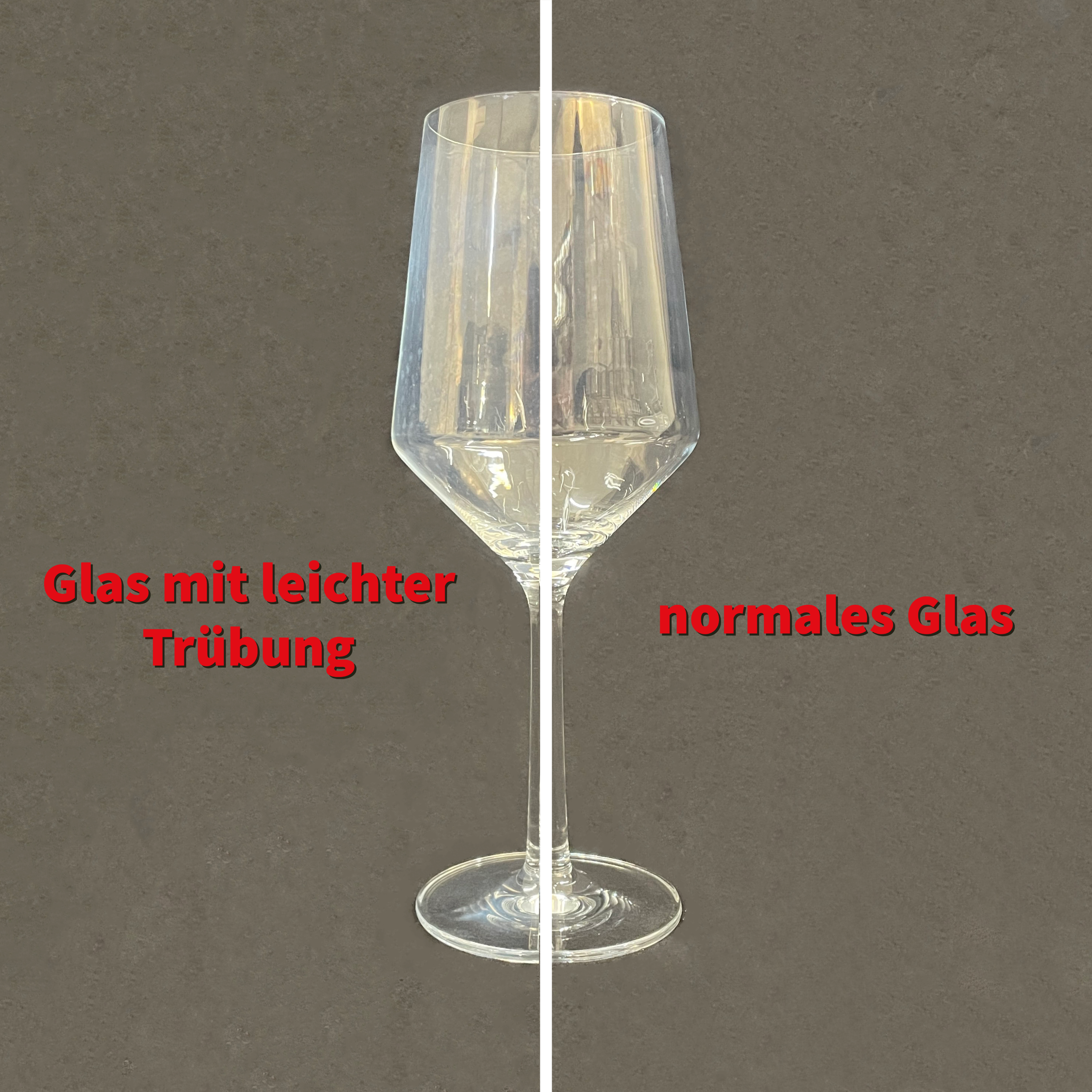 Unterschied trübe und normale Gläser Unterschied Pure Schott Glas mit und ohne Trübung