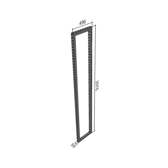 Omni-55 A3 Rahmen, beidseitig 1x Haken 25mm G (496x2976mm) 