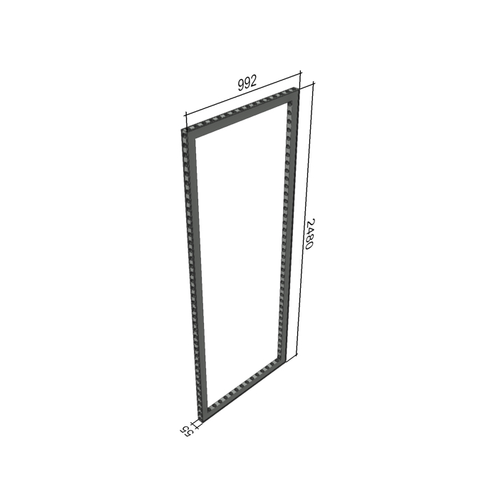 Omni-55 A3 Rahmen, beidseitig 1x Haken 25mm G (992x2480mm) 