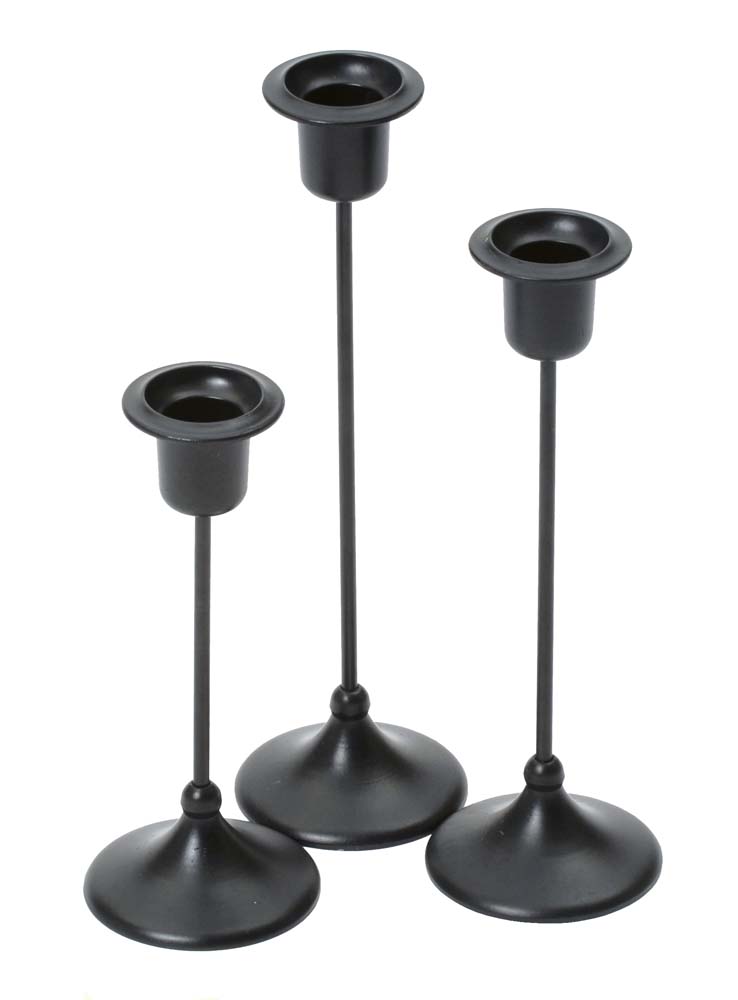 Kerzenhalter schwarz H:16cm
