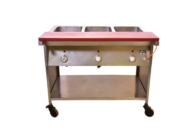 Bain-Marie 3-er Standmodell mit Tranchierplatte 