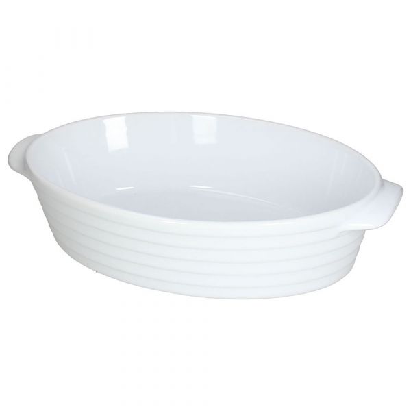 Gratinschale oval hoch mit Griff 