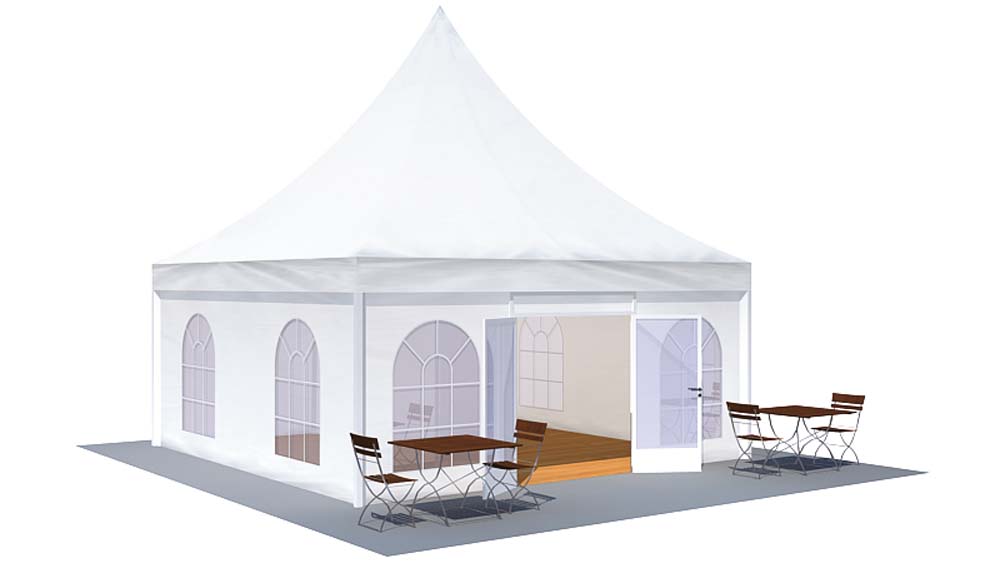 Pagode Spitzdach 3x3m 